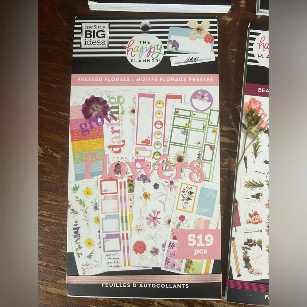 Lot Of 4 Happy Planner Sticker Books NEW Pressed Florals Deep Botanicals Blooms